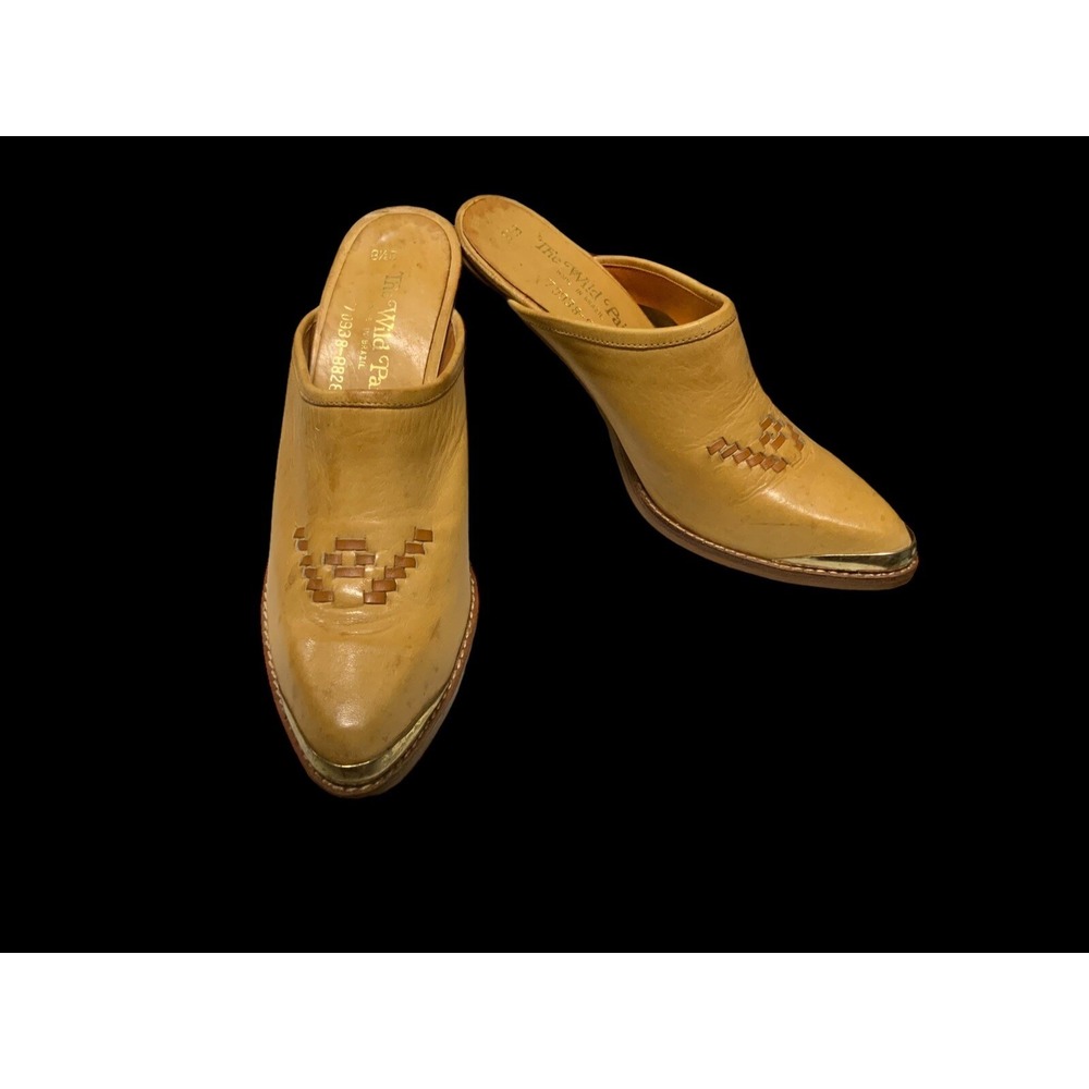 The Wild Pair Open Back Western Bootie Stacked Heel Sz 8.5B Made In Brazil